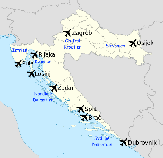 Lufthavne i Kroatien